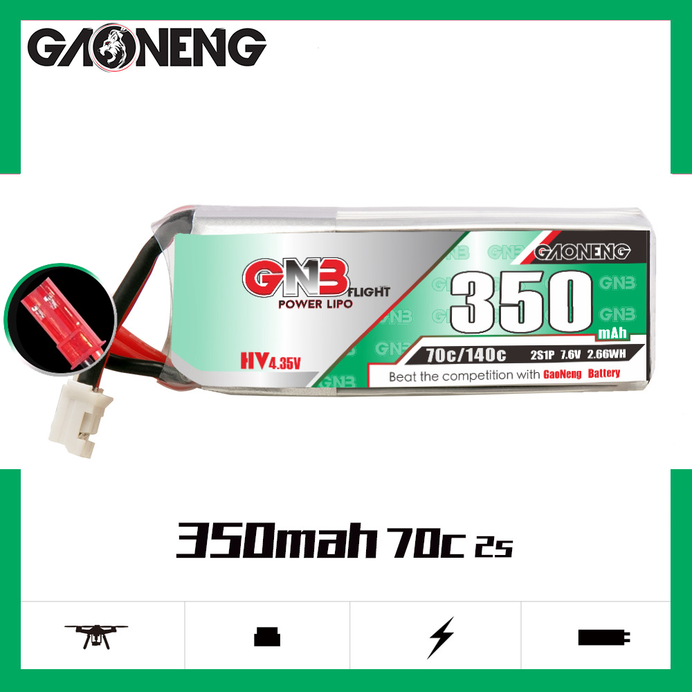 GAONENG GNB 2S 7.6V 350mAh 70C - Drone Battery Lipo ulasan dan harga